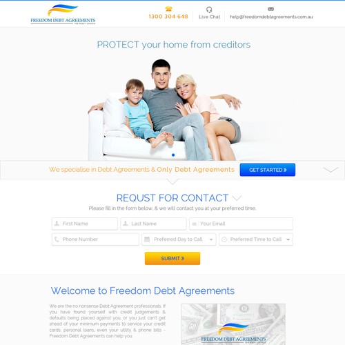 Make an awesome landing page that will generate enquiries Design by KashiArts