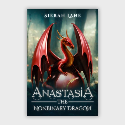A Beautiful Dragon Fantasy Book Cover for an LGBTQ+ YA Fantasy Novel