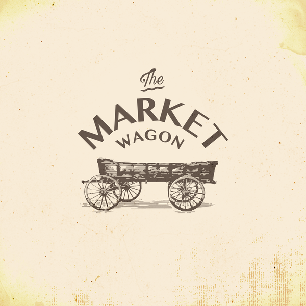 Retro Lino-print style logo for a Grocer Store