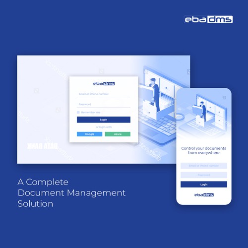 Design a login page for our document management system - EBA DMS Design by Design Nation™