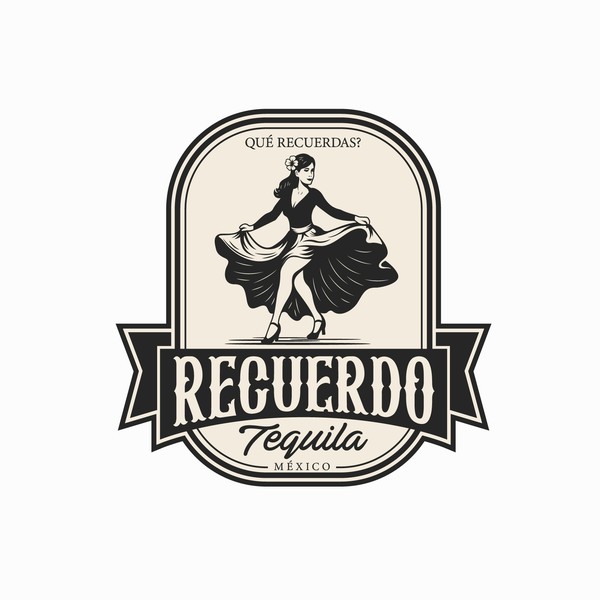 Retro logo of women dancer