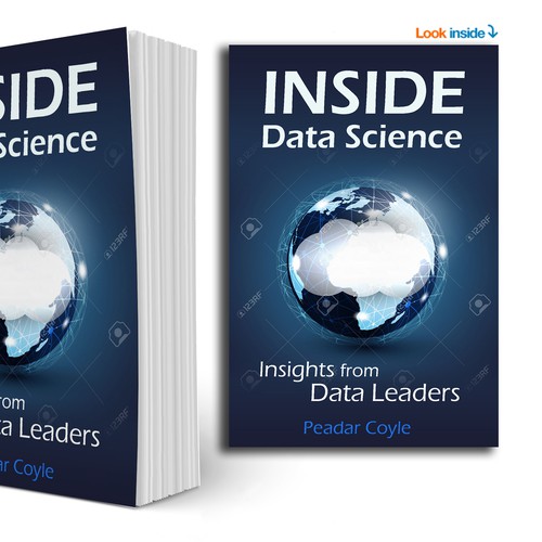 Design a cool, trendy ebook cover for 'Inside Data Science'. Design by Merc Studio