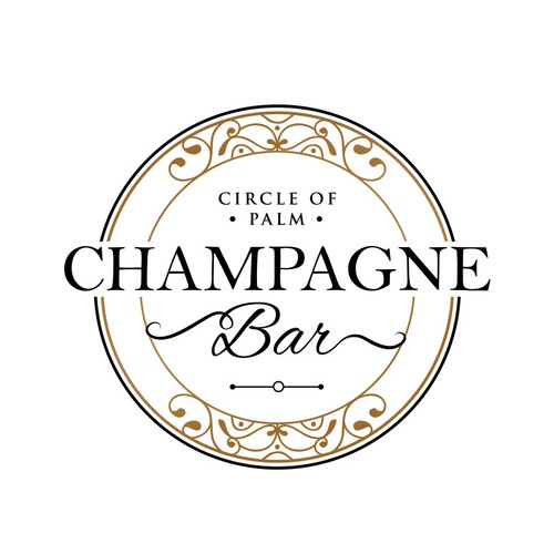 Luxury and modern Champagne Bar logo Design by Jacob Gomes