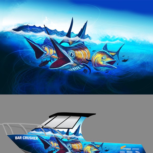 Design by artem80 titled "Boat Wrap Graphic Collection"