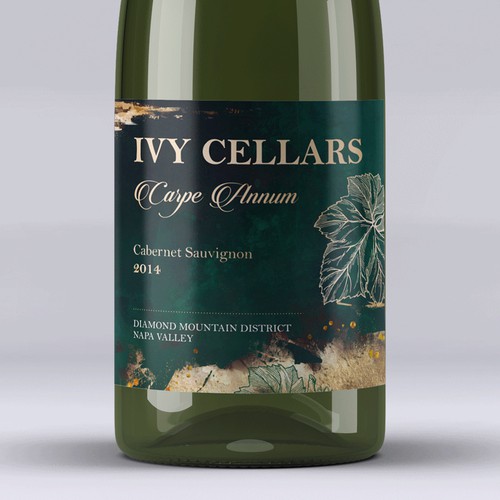 Ivy Cellars sparkling wine label Design by Haris808