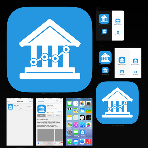 Design an iOS app icon that fits alongside our existing family of iOS apps Design by Carlo - Masaya