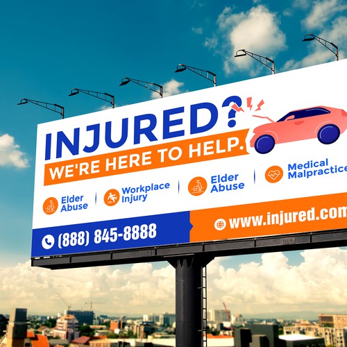 Injured.com Billboard Poster Design デザイン by Shreya007⭐️