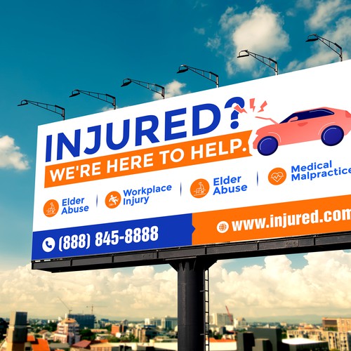 Injured.com Billboard Poster Design Design by Shreya007⭐