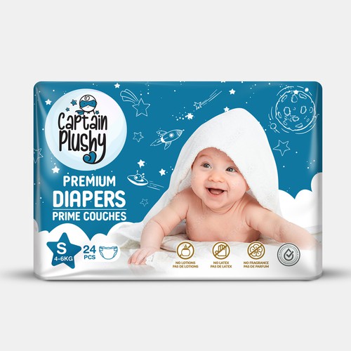 Packaging for playful baby diapers brand Design by Rajith Shantha