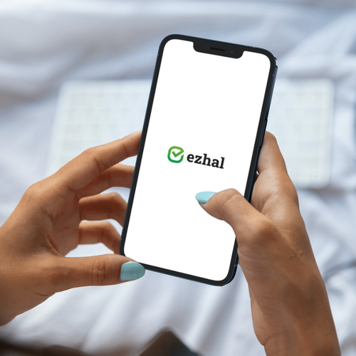 Mobile application logo for "Ezhal" Design by WisesaArt