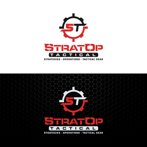 Tactical gun and gear company logo design | StratOp Tactical Design by Brainfox