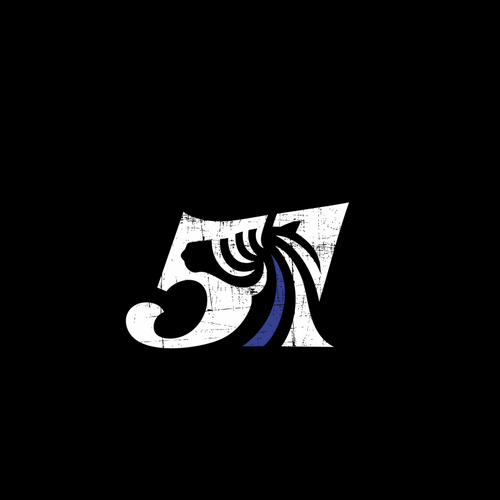 Edgy, Tough, Rugged, clothing Logo cleverly combining "Zebra" and "51" in a unique way. Design by JANTUNGHATI