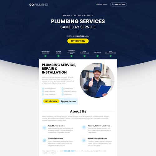 Design a Streamlined Landing Page For Home Services Lead Generation Design von APRI.WD