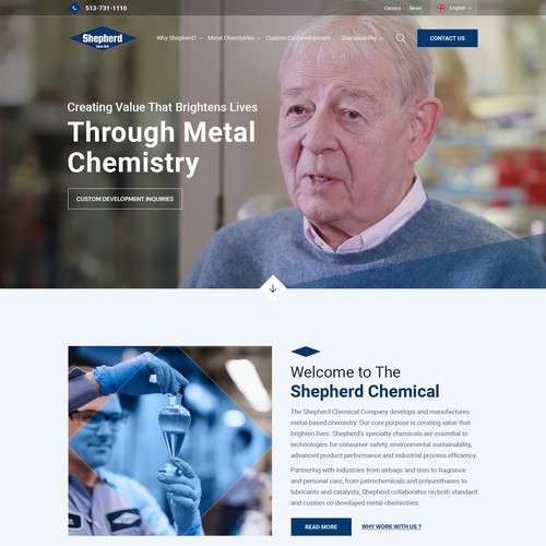 Chemical Company looking for Homepage Facelift Design by Irshad 786