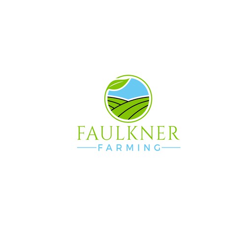 Sustainable & Regenerative Farming Logo and design work "Faulkner Farming" Design by Deep Concept™️