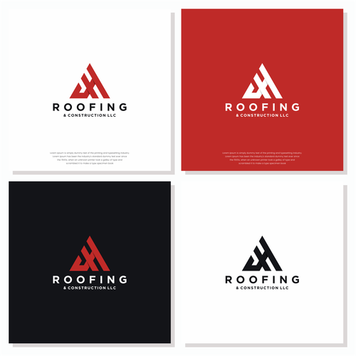 Modern logo for a roofing company Design by Aksara Hati™