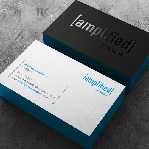 Tech company business card design Design by IK_Designs