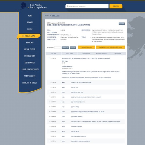 Redesign the Alaska Legislature's Website! Design by Smashing Boys