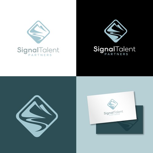 "Craft a Visionary Mountain-Inspired Logo for a Healthcare Recruiting Startup" winning Stationery