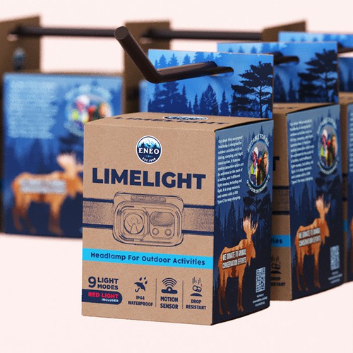 Design the packaging a outdoor headlamp where proceeds are donated to save american wildlife Design by Design Warlord