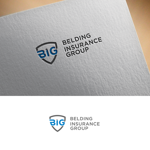 Simple logo w/ shield and letters "BIG" for insurance group Design by Branco Designs