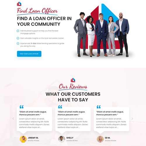 Persuasive and eye appealing website design for a mortgage company Design by MercClass