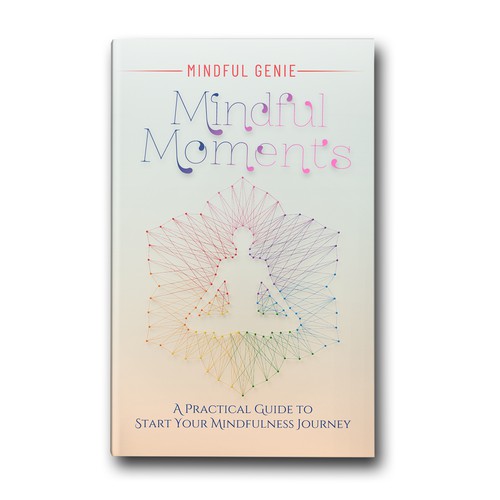 Catchy book cover design for my mindful meditation book. Design by RKM Designs