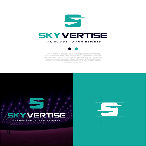 A Startup using drone tech to advertise in the sky Design by CHICO_08