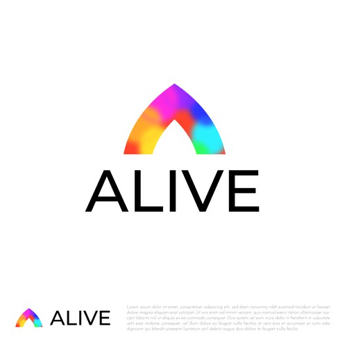 Design Design a logo for a research project called: ALIVE por feliks.id