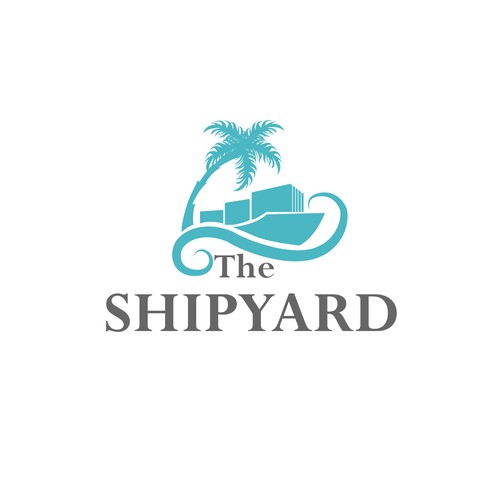 Modern nautical logo for outdoor public market in coastal Florida town. Design by arkona