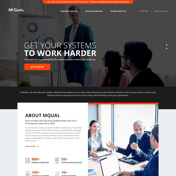 Design by bluebud titled "MQUAL website design"
