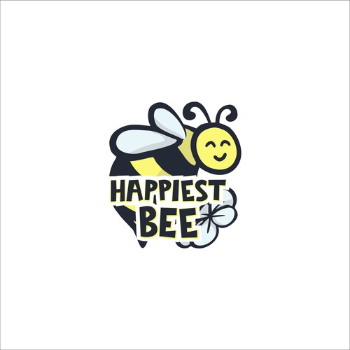 Design a cute, happy logo for Happiest Bee. Design by yilmazpeny