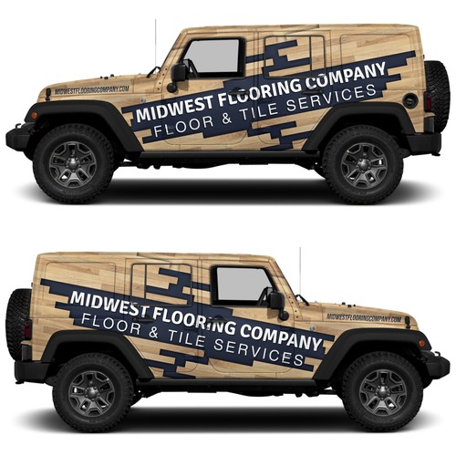 Jeep wrangler wrap for flooring company | Car, truck or van wrap contest |  99designs