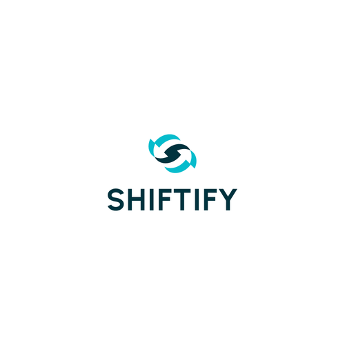 Minimalist and modern logo design for modern work shift management application Design by REHINA