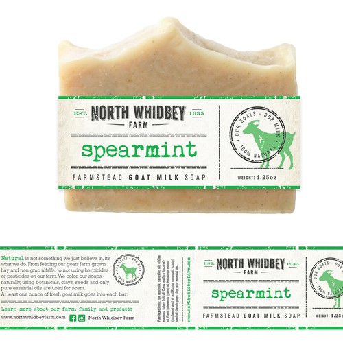 Create a striking soap label for our natural soap company with more work in the future Design by Mj.vass