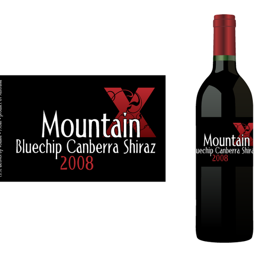Mountain X Wine Label Réalisé par Nicole C.