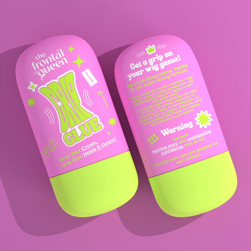 Design Wig Glue Product label  for a Viral Gen Z hair brand! Diseño de ilonaGi