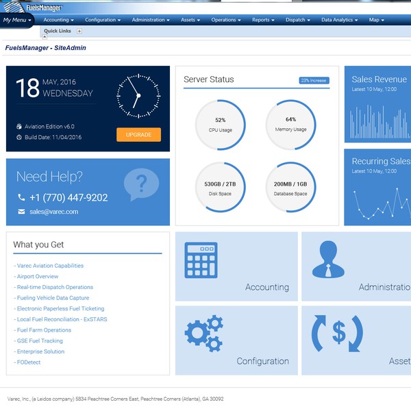 Application Landing Page