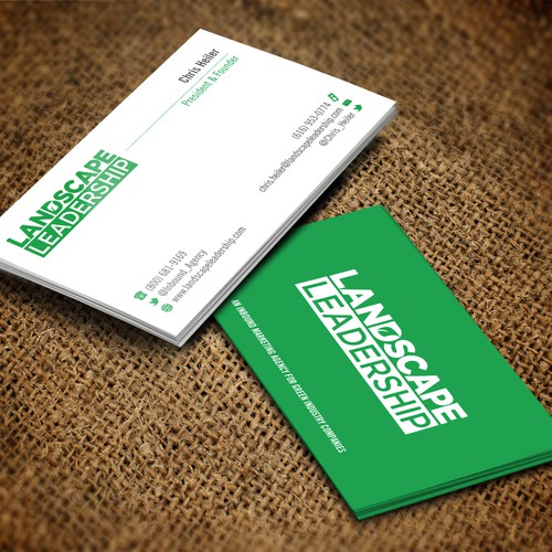 New BUSINESS CARD needed for Landscape Leadership--an inbound marketing agency Réalisé par pecas™