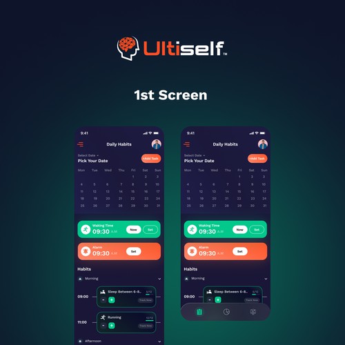 Main Screen for the #1 Self Improvement App int he World Design by FuturisticBug