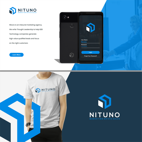 "Create a Logo for Premium Content Marketing Agency for B2B Technology Companies" ganador Logo y paquete de imagen corporativa