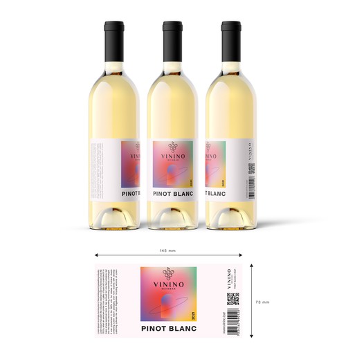 Modern label design for a house wine in a wine bar called VININO Design by Shark1@