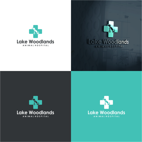 Veterinary logo design for a small animal hospital located next to a lake! Design by amarta_art®