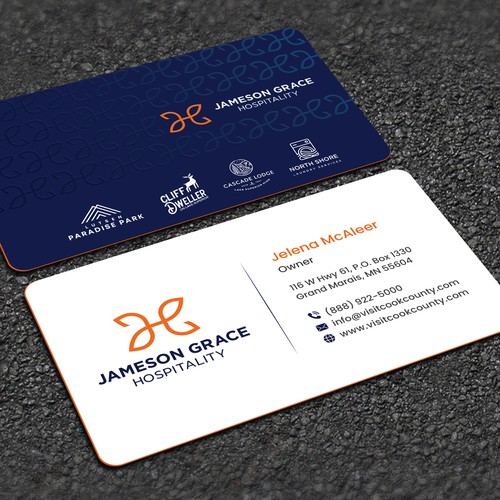 Create a modern and clean business card for a parent company with 4 subsidiaries Design by Lvana_art©