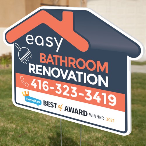 Easy Renovation Lawn Sign Design by harles .