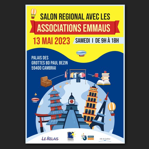 Affiches vente de solidarité au profit de l'aide humanitaire