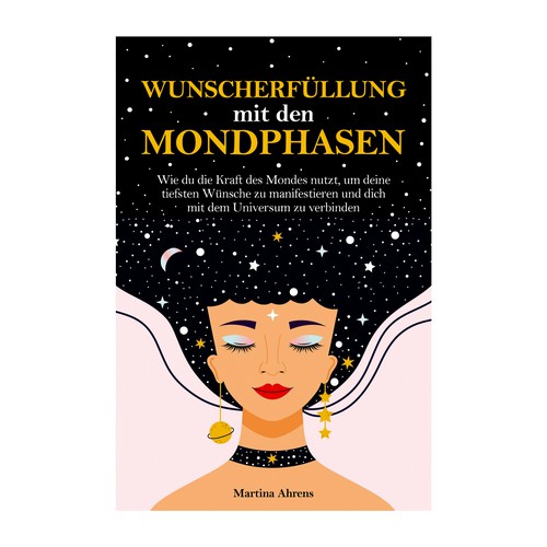 ShahbazQamarさんのDesign an inspiring and attractive cover for a book about wish fulfillment with the moon phasesデザイン