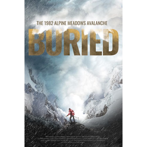 Movie poster for "Buried: The True Story of a Deadly Avalanche" Design réalisé par WooTKdesign