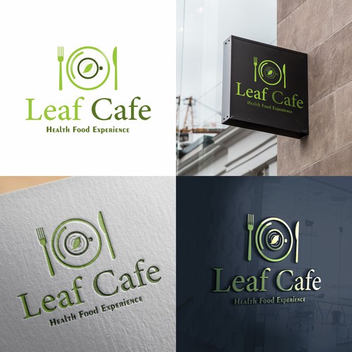 Logo: Leaf Cafe Design by creative_qrow