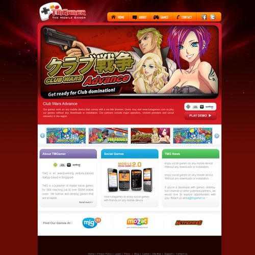 website design for TMGAMER Ontwerp door J W T Design